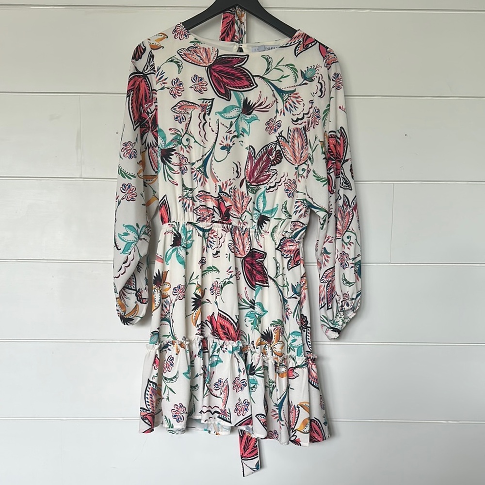 Floral Print Dress with Long Sleeves